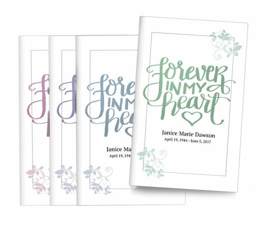 Forever Bifold Funeral Program Design & Print (Pack of 50).