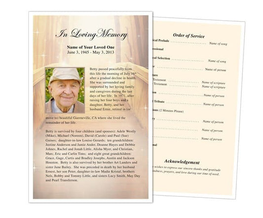 Crossing Funeral Flyer Template.