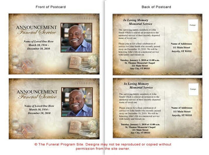 History Funeral Announcement Template.
