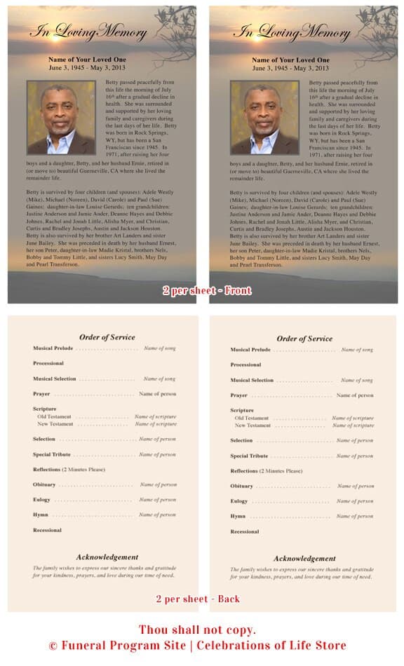 Kenya Funeral Flyer Template.