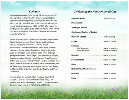 Madonna Funeral Program Template Template.