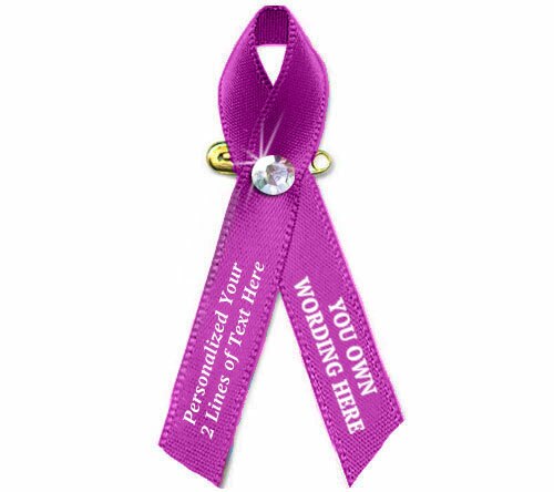 Fneral Program Ribbon Custom Cancer Awareness Ribbon - Package of 10 – Funeral Program-Site ...
