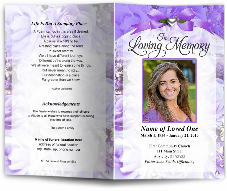 Precious Funeral Program Template.