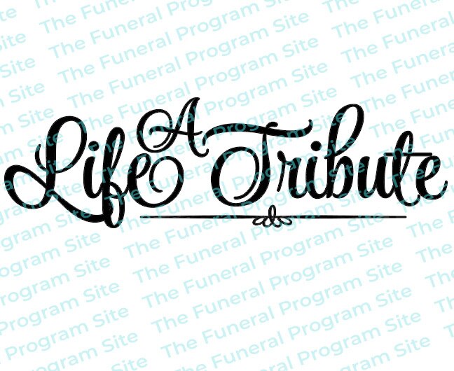 A Life Tribute Funeral Program Title – Funeral Program-Site Funeral ...
