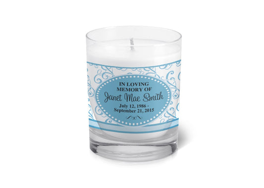 Giselle Personalized Votive Memorial Candle.