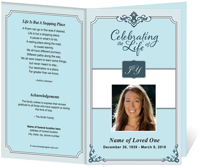Celebrity Funeral Program Template.