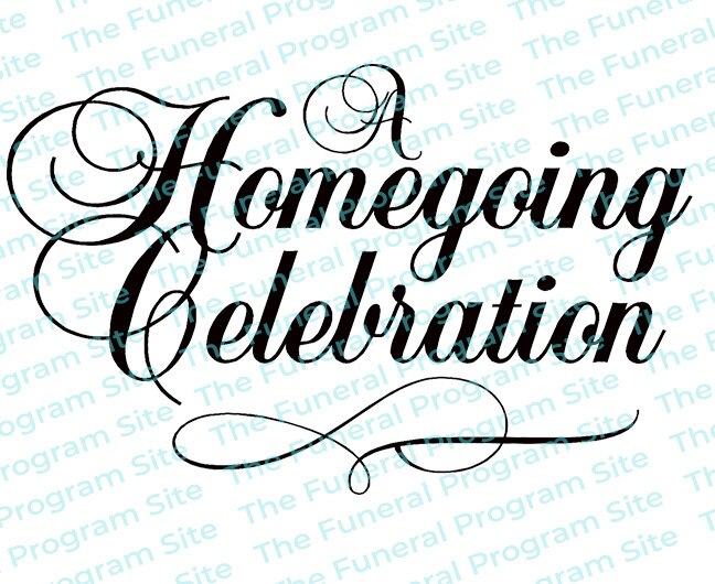 A Homegoing Celebration Funeral Program Title – Funeral Program-Site ...