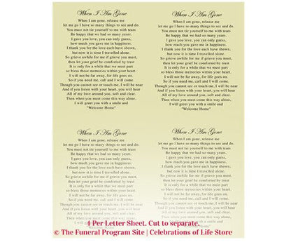 Redeemed Small Memorial Card Template.