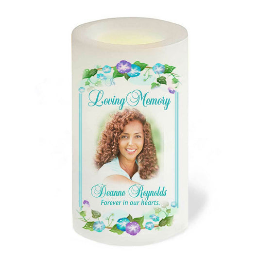 Dedication Personalized Flameless LED Memorial Candle.