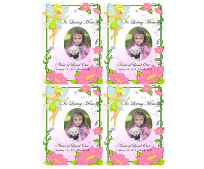Fairy Small Memorial Card Template.