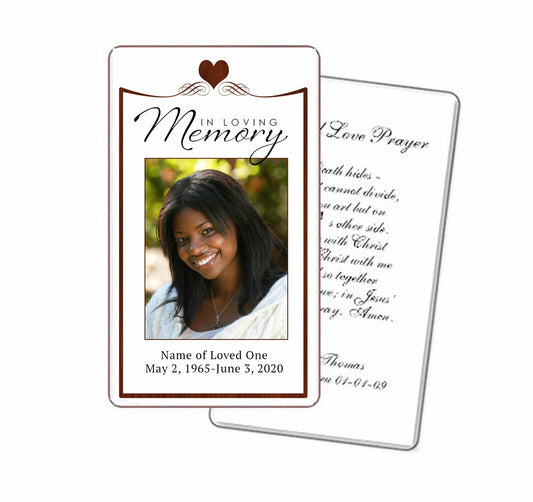 Cherish Red Prayer Card Template.