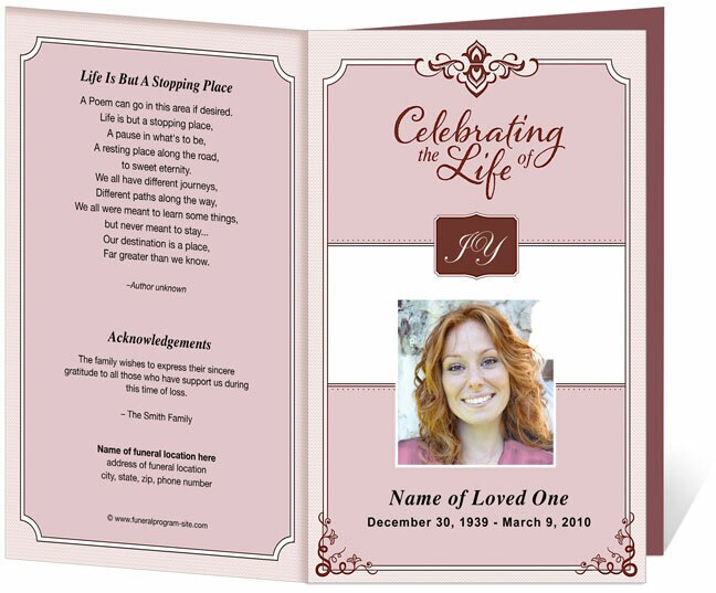 Celebrity Funeral Program Template.