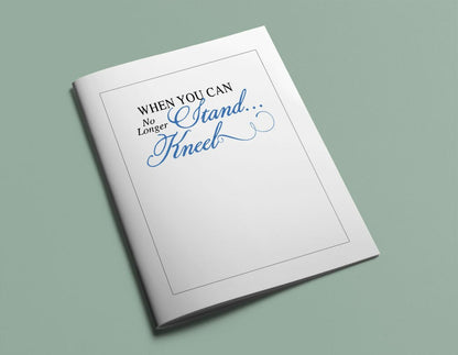 Stand Kneel Condolences Word Art.
