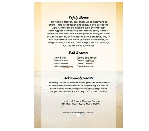 Seashore 8-Sided Graduated Program Template.