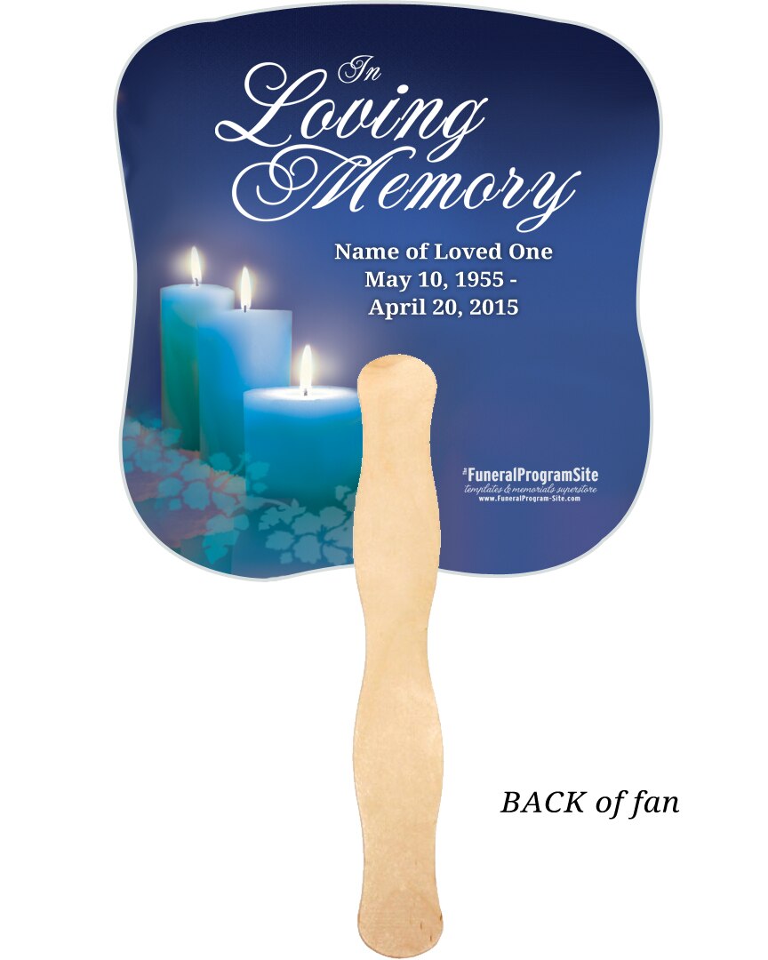 Enlighten Cardstock Memorial Fan With Wooden Handle (Pack of 10).