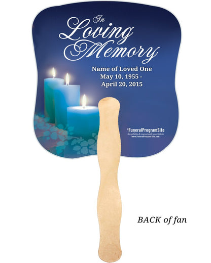 Enlighten Cardstock Memorial Fan With Wooden Handle (Pack of 10).