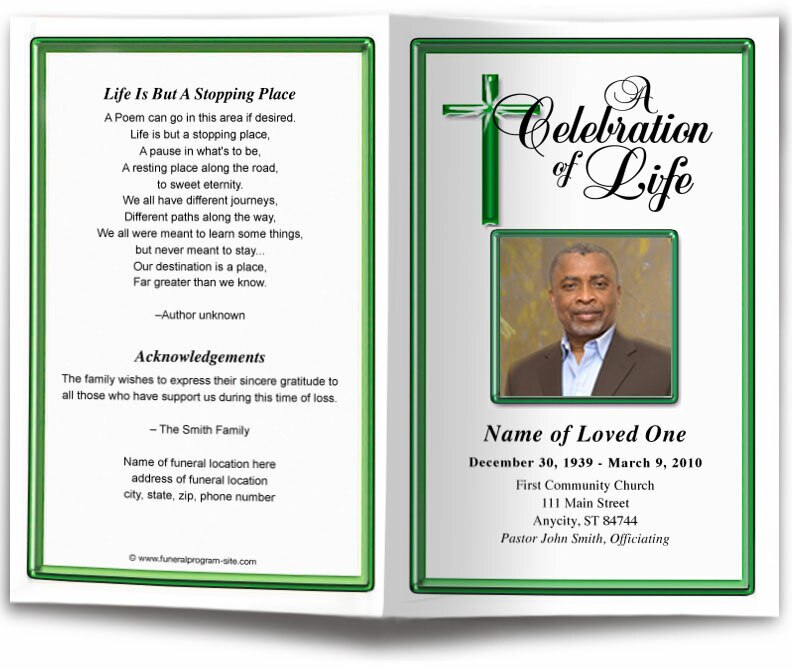 Embassy Funeral Program Template.