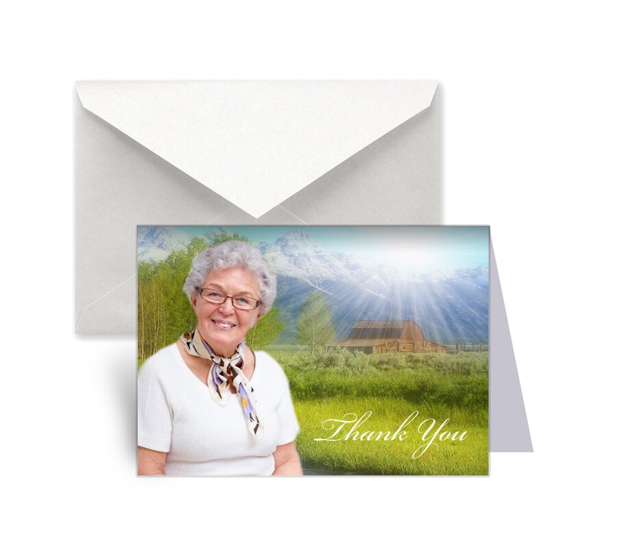 Tranquil Funeral Thank You Card Design & Print (Pack of 50).