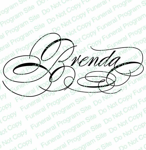 Brenda Name Word Art.