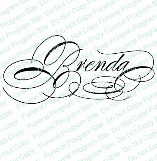 Brenda Name Word Art.