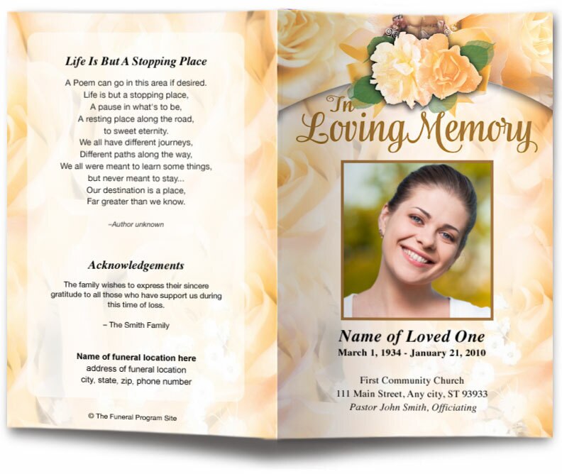 Rapture Funeral Program Template.