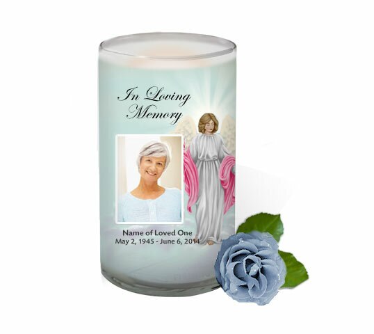 Angelina Personalized Glass Memorial Candle.