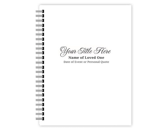 Classic Spiral Wire Bind Memorial Guest Registry Book.