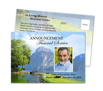 Reflection Funeral Announcement Template.