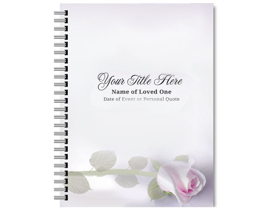 Beloved Spiral Wire Bind Memorial Funeral Guest Book.