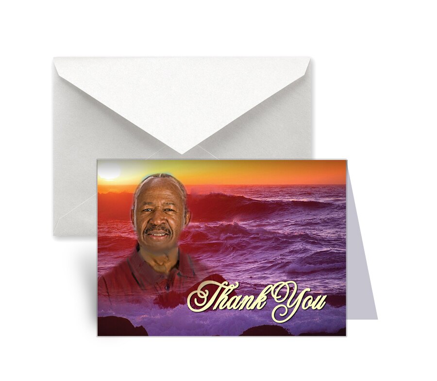 Twilight Funeral Thank You Card Design & Print (Pack of 50).