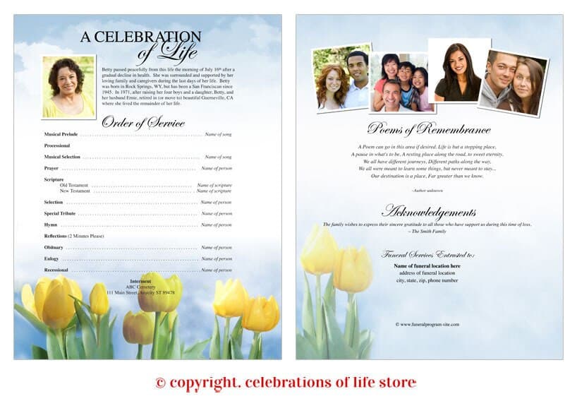 Inspire Funeral Flyer Template.