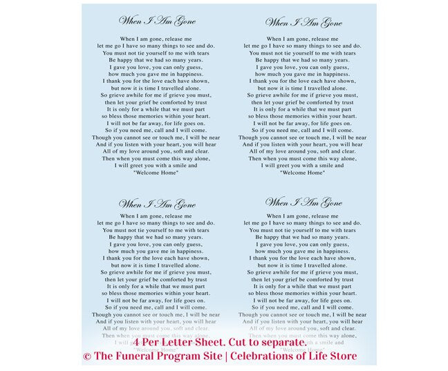Enlighten Small Memorial Card Template.