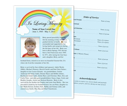 Bright Funeral Flyer Template.