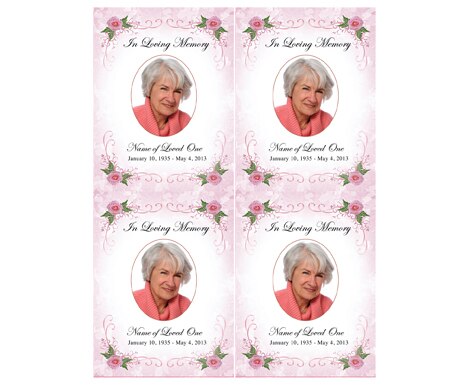 Lovely Small Memorial Card Template.