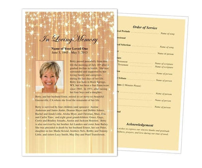 Brilliance Funeral Flyer Template.