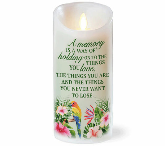 Memory Personalized Dancing Wick LED Memorial Candle.