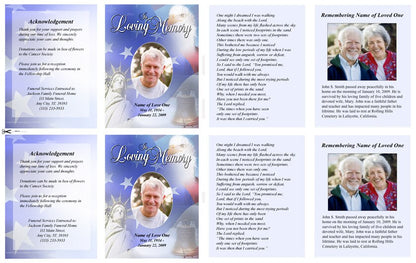 Patriot Small Memorial Card Template.