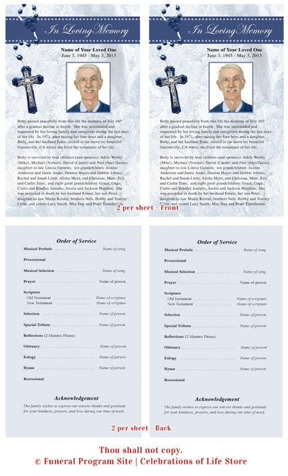 Crucifix Funeral Flyer Template.
