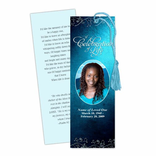 Devotion Memorial Bookmark Template.
