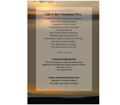 Kenya 8-Sided Funeral Graduated Program Template.