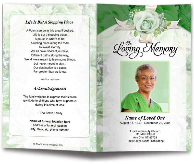 Precious Funeral Program Template.