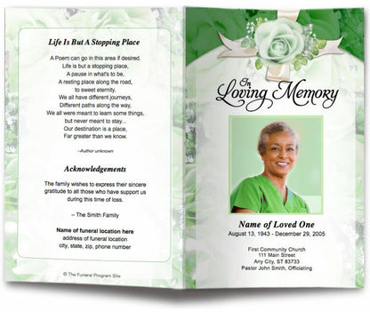 Precious Funeral Program Template.