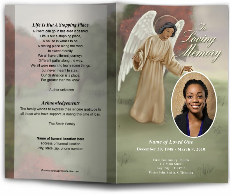Delilah Funeral Program Template.