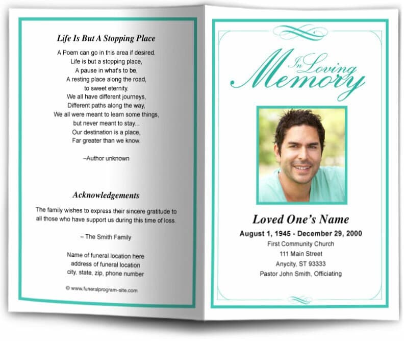 Madison Funeral Program Template.