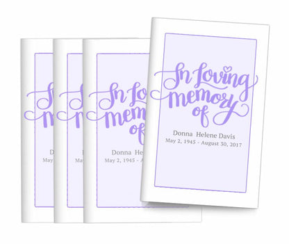 Brushed Bifold Funeral Program Design & Print (Pack of 50).
