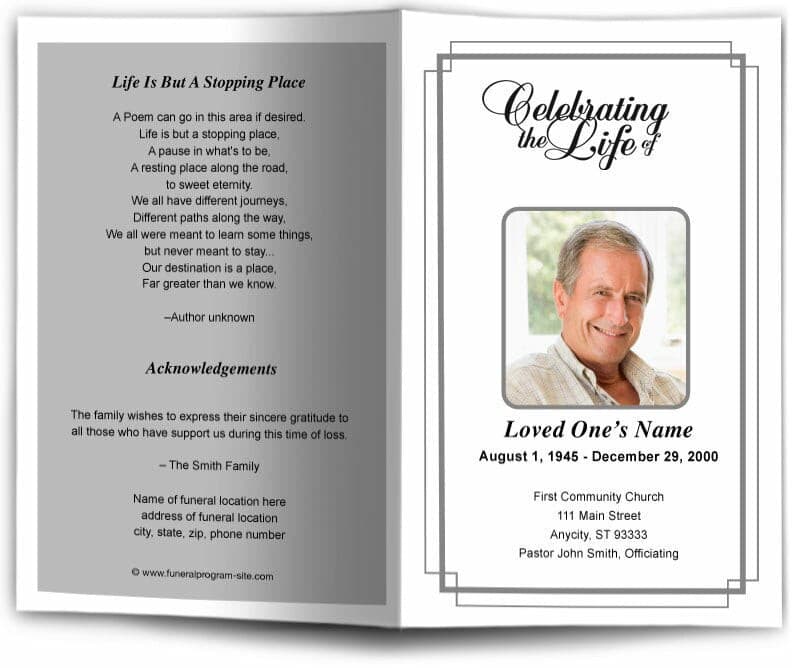 Windsor Funeral Program Template.