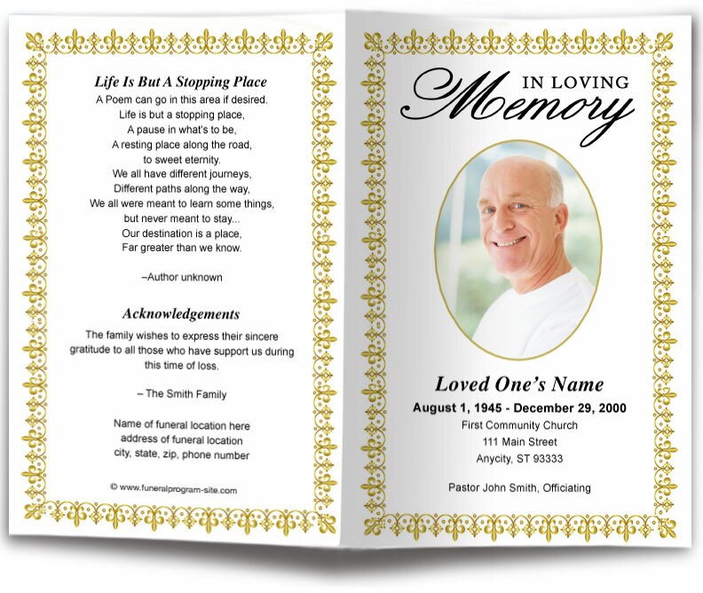 Lexington Funeral Program Template.
