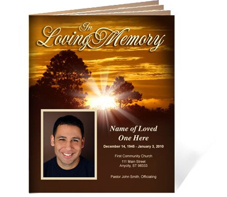 Renewal Funeral Booklet Template.