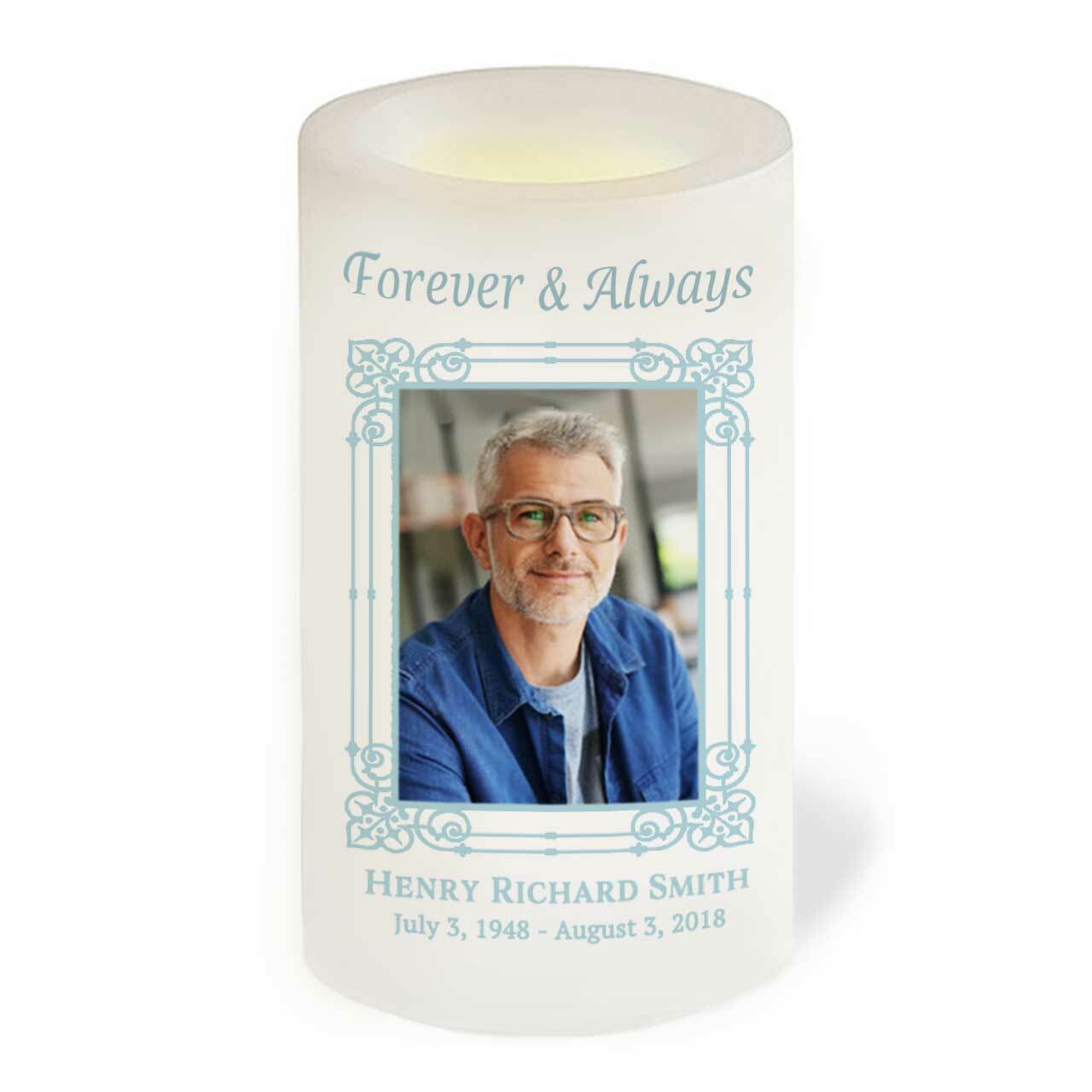 Dandy Personalized Flameless LED Memorial Candle.