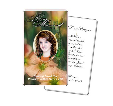 Floral Prayer Card Template.